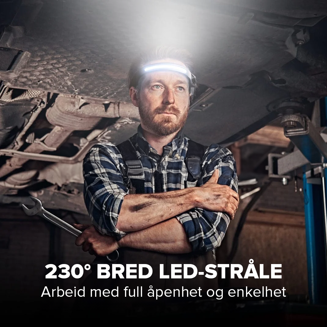 LumaBeam™ - Multifunksjonell 230° LED-hodelykt 